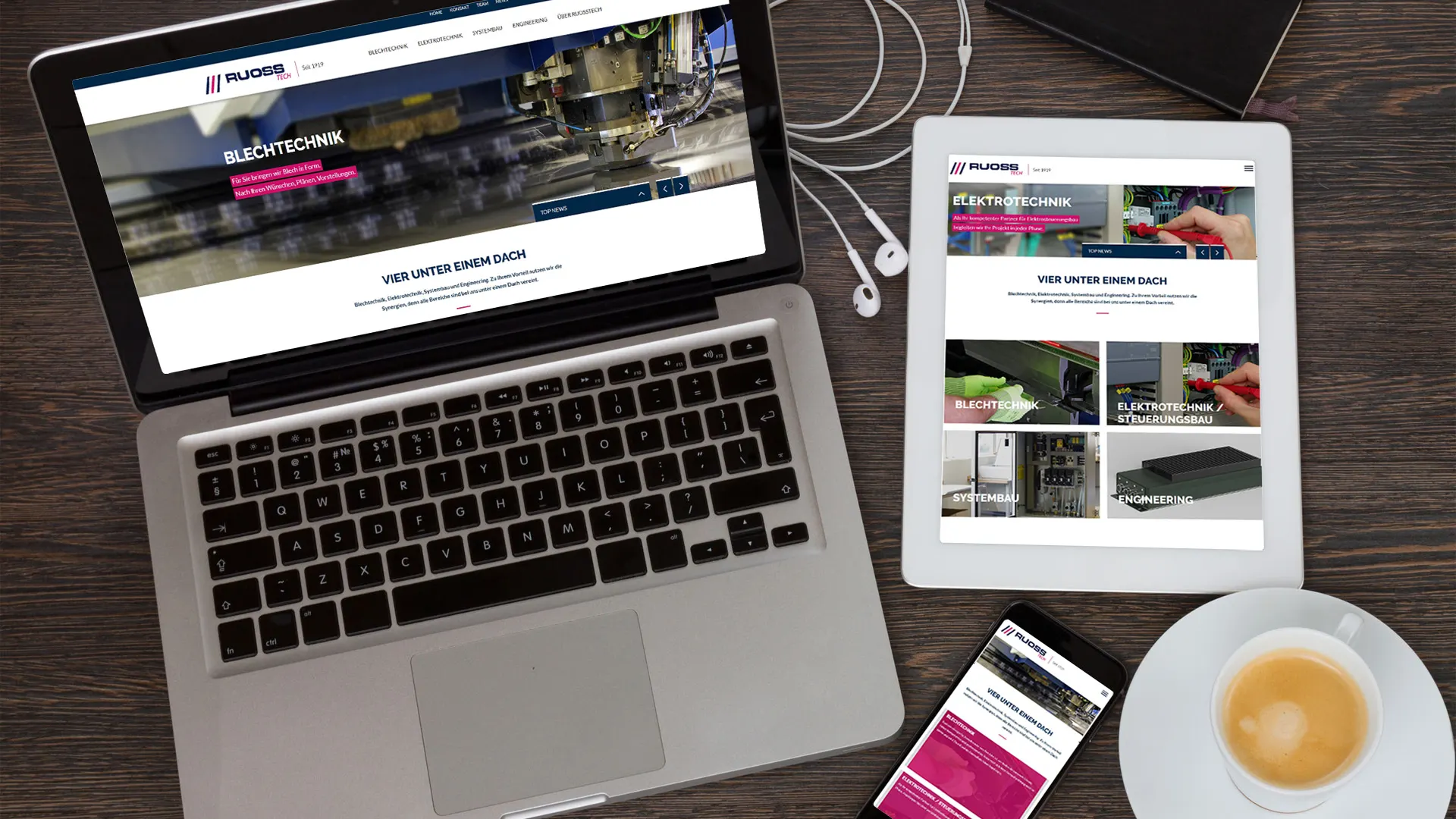 Neuer Internetauftritt im Responsive Design – RuossTech AG